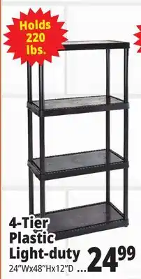 Ocean State Job Lot 4-Tier Plastic Light-duty offer