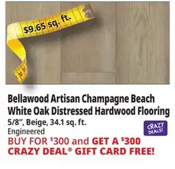 Ocean State Job Lot Bellawood Artisan Champagne Beach White Oak Distressed Hardwood Flooring offer