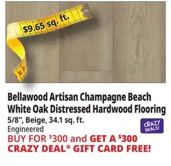 Ocean State Job Lot Bellawood Artisan Champagne Beach White Oak Distressed Hardwood Flooring offer
