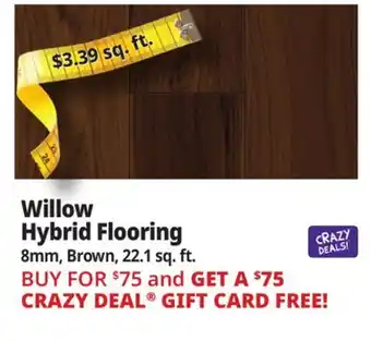 Ocean State Job Lot Willow Hybrid Flooring offer
