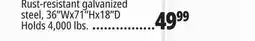 Ocean State Job Lot Rust-resistant galvanized steel offer