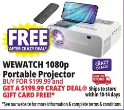 Ocean State Job Lot WEWATCH 1080p Portable Projector offer