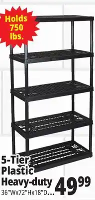 Ocean State Job Lot 5-Tier Plastic Heavy-duty offer
