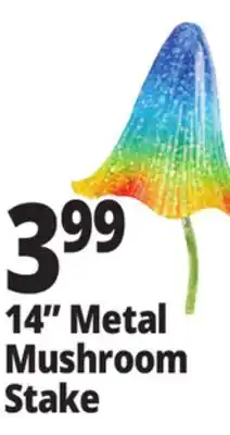 Ocean State Job Lot 14 Metal Mushroom Stake offer
