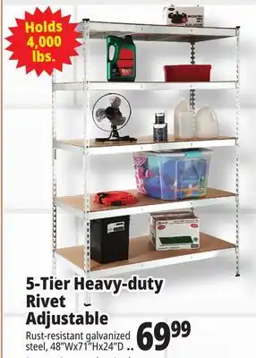 Ocean State Job Lot 5-Tier Heavy-duty Rivet Adjustable offer