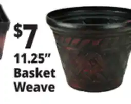 Ocean State Job Lot 11.25 Basket Weave Resin Planter offer