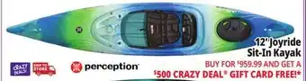 Ocean State Job Lot 12' Joyride Sit-In Kayak offer