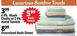 Ocean State Job Lot Luxurious Bamboo Towels offer
