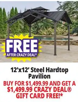 Ocean State Job Lot 12'x12' Steel Hardtop Pavilion offer
