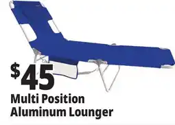 Ocean State Job Lot Multi Position Aluminum Lounger offer