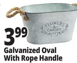 Ocean State Job Lot Galvanized Oval With Rope Handle offer