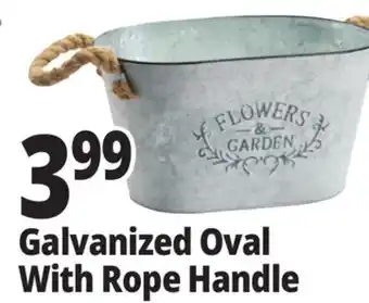 Ocean State Job Lot Galvanized Oval With Rope Handle offer