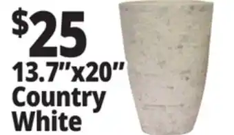 Ocean State Job Lot 13.7x20 Country White Planter offer
