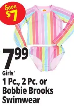 Ocean State Job Lot Girls' 1 Pc., 2 Pc. or Bobbie Brooks Swimwear offer