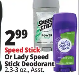 Ocean State Job Lot Speed Stick Or Lady Speed Stick Deodorant offer