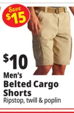 Ocean State Job Lot Men's Belted Cargo Shorts offer