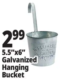 Ocean State Job Lot 5.5x6 Galvanized Hanging Bucket offer