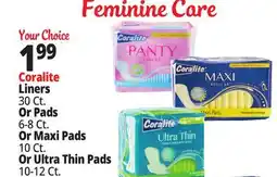 Ocean State Job Lot Liners 30 Ct. Or Pads 6-8 Ct. Or Maxi Pads 10 Ct. or Ultra Thin Pads 10-12 Ct offer