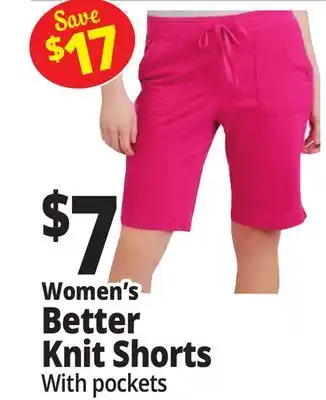 Ocean State Job Lot Women's Better Knit Shorts offer