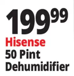 Ocean State Job Lot Hisense 50 Pint Dehumidifier offer