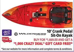 Ocean State Job Lot 10' Crank Pedal Sit-On Kayak offer