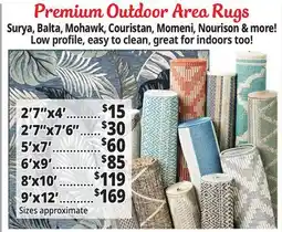 Ocean State Job Lot Premium Outdoor Area Rugs offer