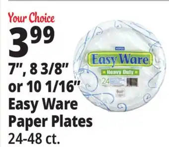 Ocean State Job Lot 7, 8 3/8 or 10 1/16 Easy Ware Paper Plates 24-48 ct offer