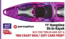 Ocean State Job Lot 11' Hangtime Sit-In Kayak offer
