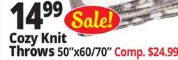 Ocean State Job Lot Cozy Knit Throws 50x60/70 offer