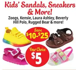 Ocean State Job Lot Kids' Sandals, Sneakers & More! offer