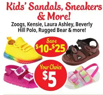 Ocean State Job Lot Kids' Sandals, Sneakers & More! offer