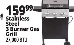 Ocean State Job Lot Stainless Steel 3 Burner Gas Grill offer