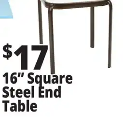 Ocean State Job Lot 16 Square Steel End Table offer