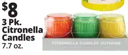 Ocean State Job Lot 3 Pk. Citronella Candles offer