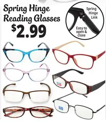 Ocean State Job Lot Spring Hinge Reading Glasses offer