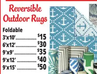Ocean State Job Lot Reversible Outdoor Rugs Foldable offer