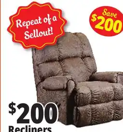 Ocean State Job Lot Recliners offer