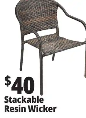 Ocean State Job Lot Stackable Resin Wicker offer