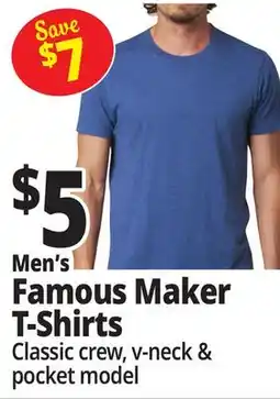 Ocean State Job Lot Men's Famous Maker T-Shirts offer