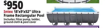 Ocean State Job Lot 18' x 9' x 52 Ultra Frame Rectangular Pool offer