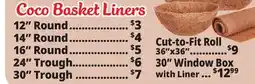 Ocean State Job Lot Coco Basket Liners offer