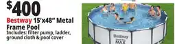 Ocean State Job Lot Bestway 15' x 48 Metal Frame Pool offer