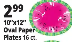 Ocean State Job Lot 10 X 12 Oval Paper Plates offer