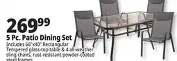 Ocean State Job Lot 5 Pc. Patio Dining Set offer
