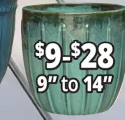 Ocean State Job Lot Outdoor Glazed Ceramic Planters 9 to 14 offer