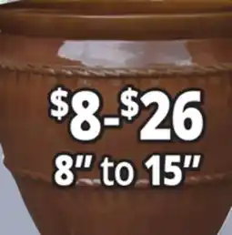 Ocean State Job Lot Outdoor Glazed Ceramic Planters 8 to 15 offer