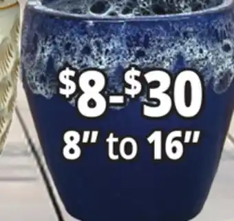 Ocean State Job Lot Outdoor Glazed Ceramic Planters, 8 to 16 offer