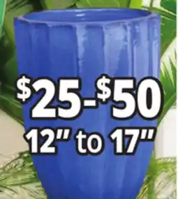 Ocean State Job Lot Outdoor Glazed Ceramic Planters 12 to 17 offer