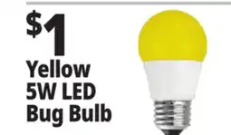 Ocean State Job Lot Yellow 5W LED Bug Bulb offer