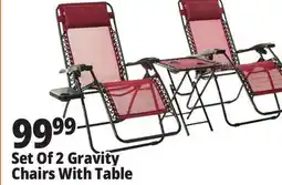 Ocean State Job Lot Set Of 2 Gravity Chairs With Table offer